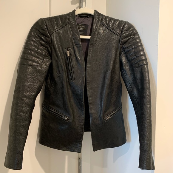 COPY - Allsaints Leather Blazer - Picture 3 of 6